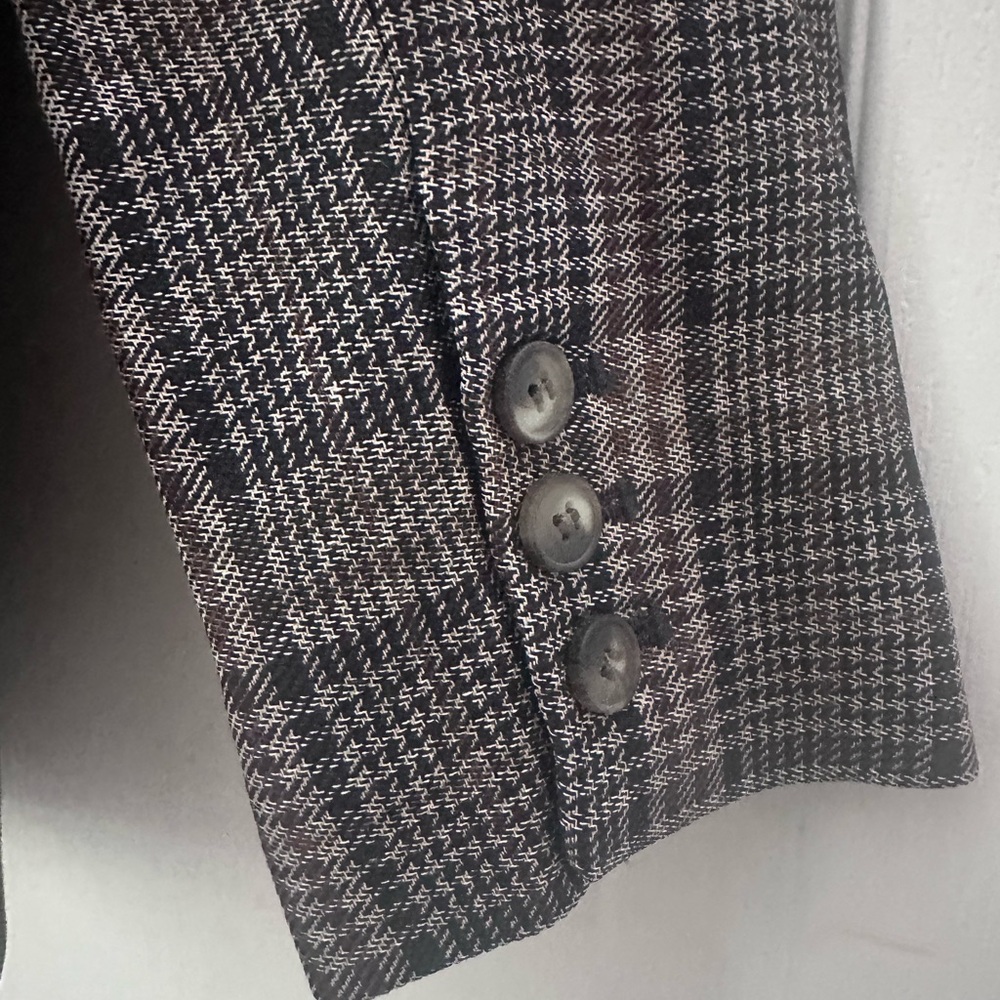 Sold🎈& Other Stories Brown wool Checkered Blazer 8 - Picture 7 of 9